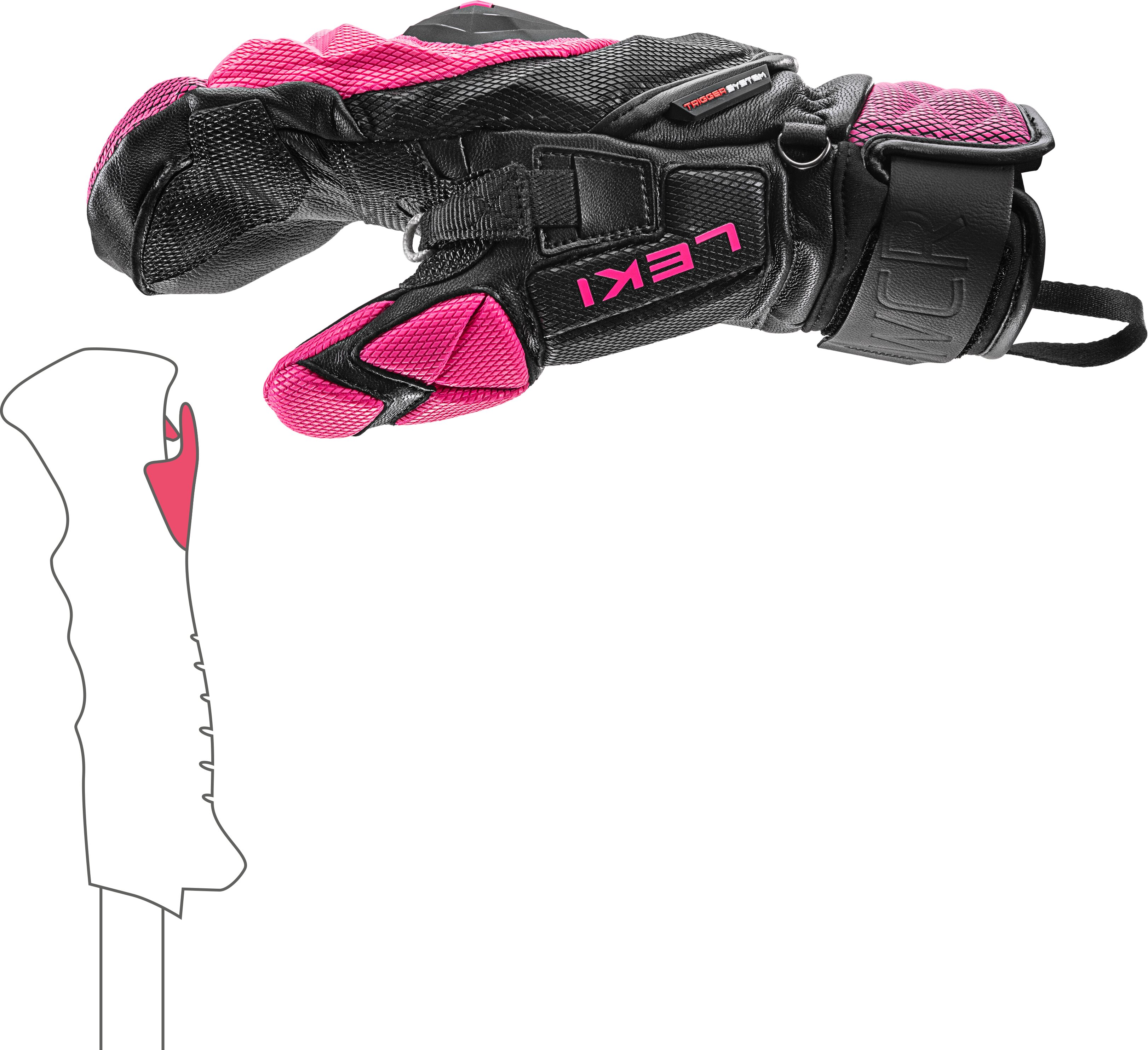 LEKI - WCR VENOM SL 3D MITT PINK