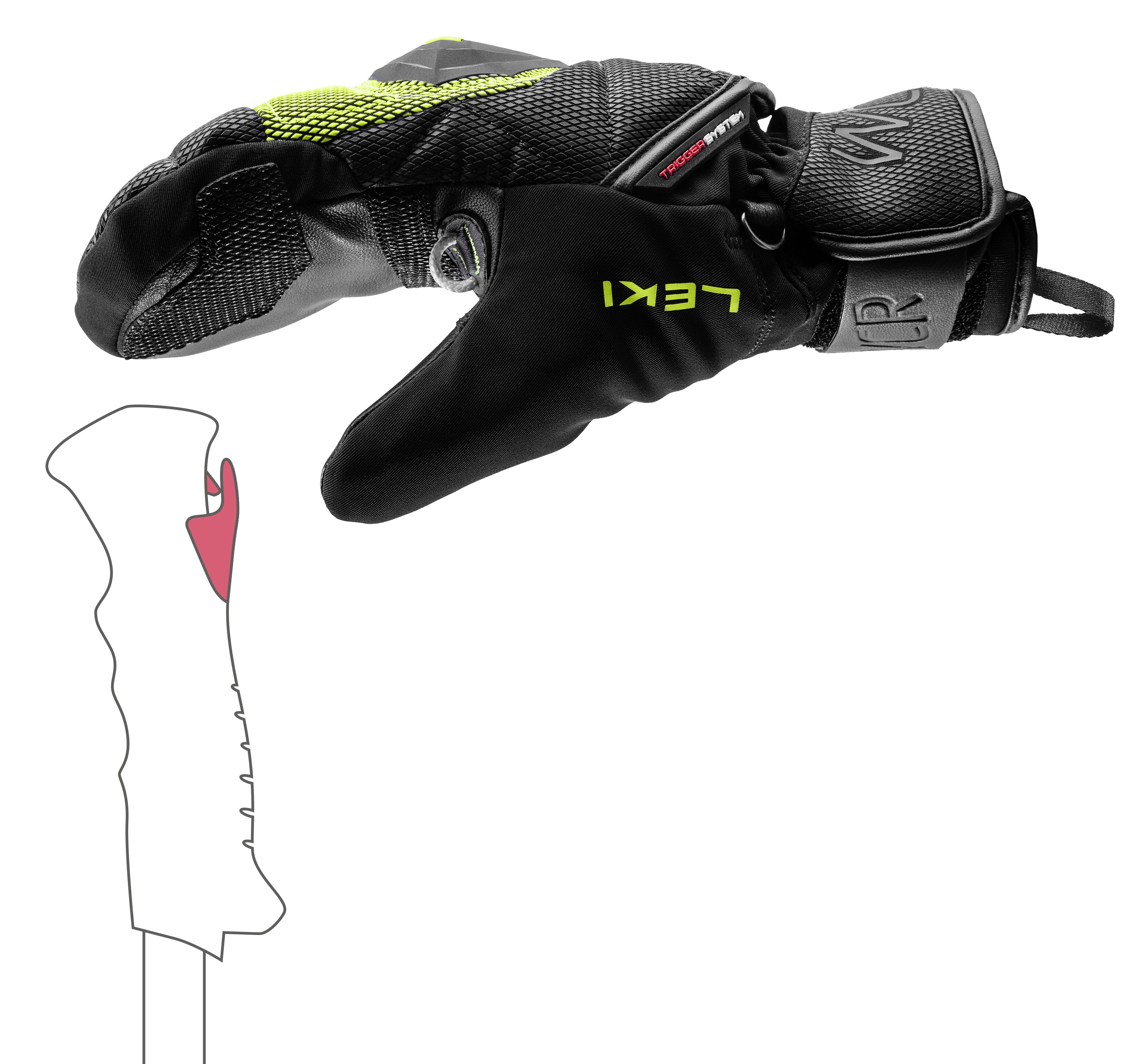 LEKI - WCR COACH 3D JR MITT LEMON