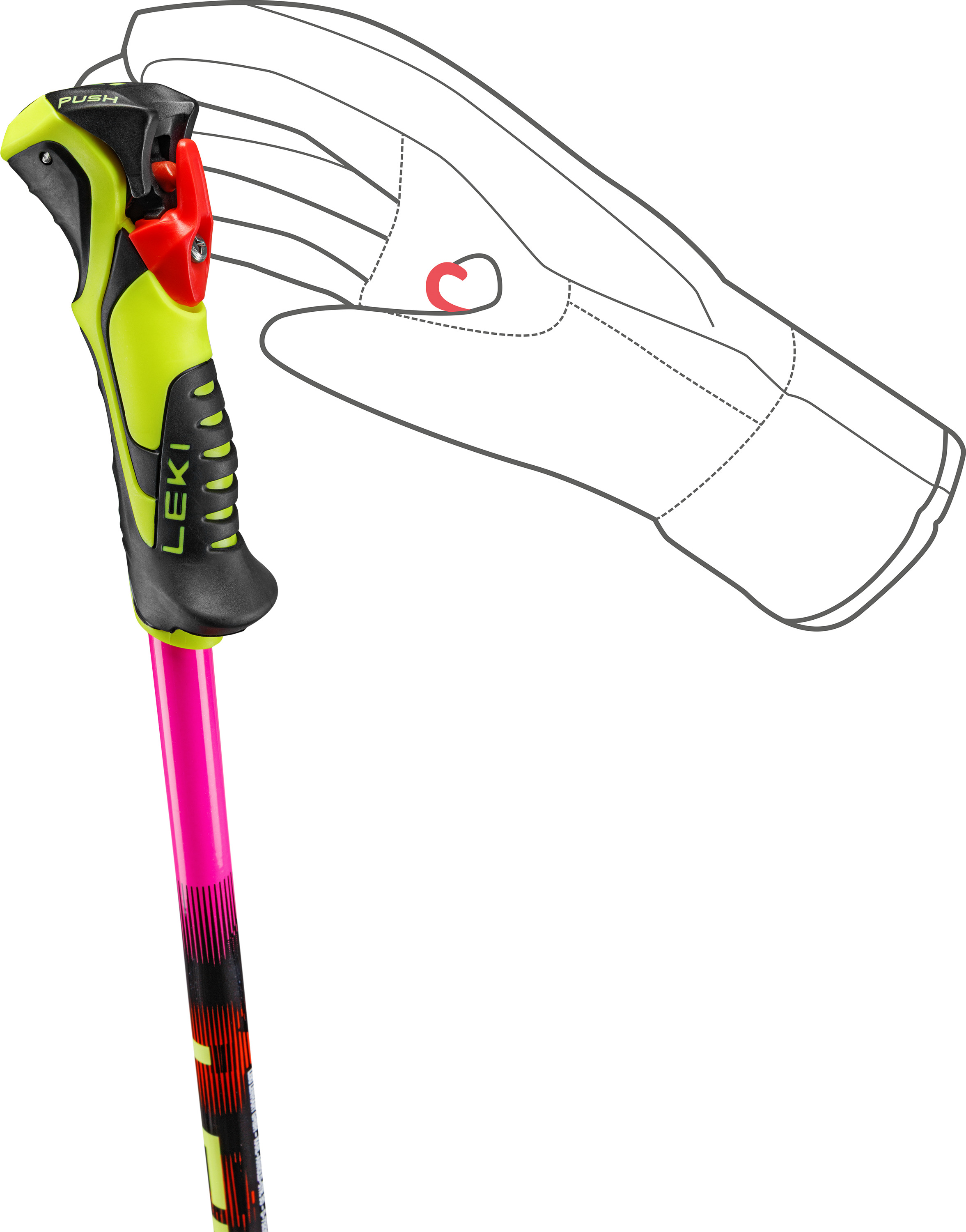 LEKI - WCR EVO LITE SL TR PINK ORANGE YELLOW