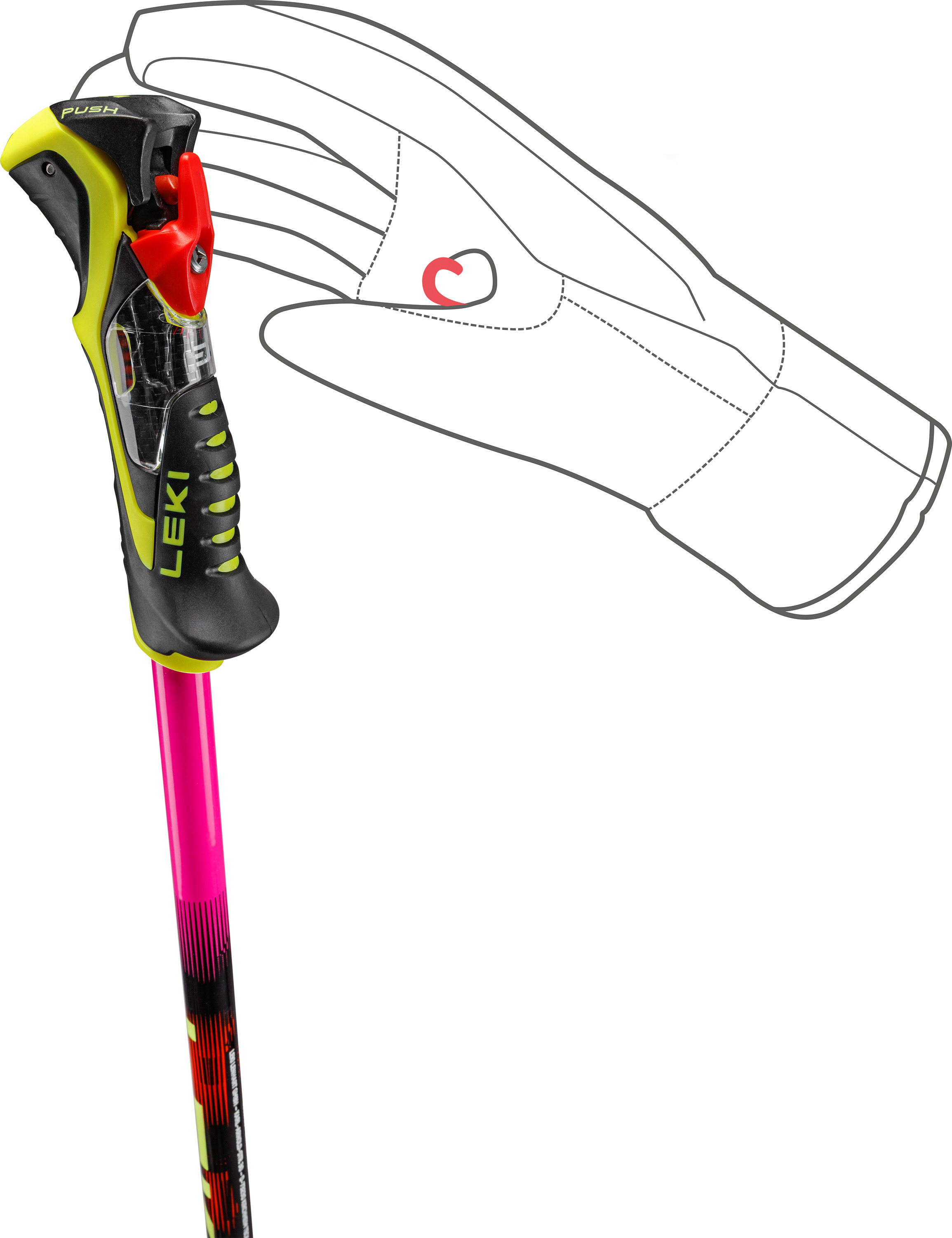 LEKI - VENOM SL TR PINK ORANGE YELLOW