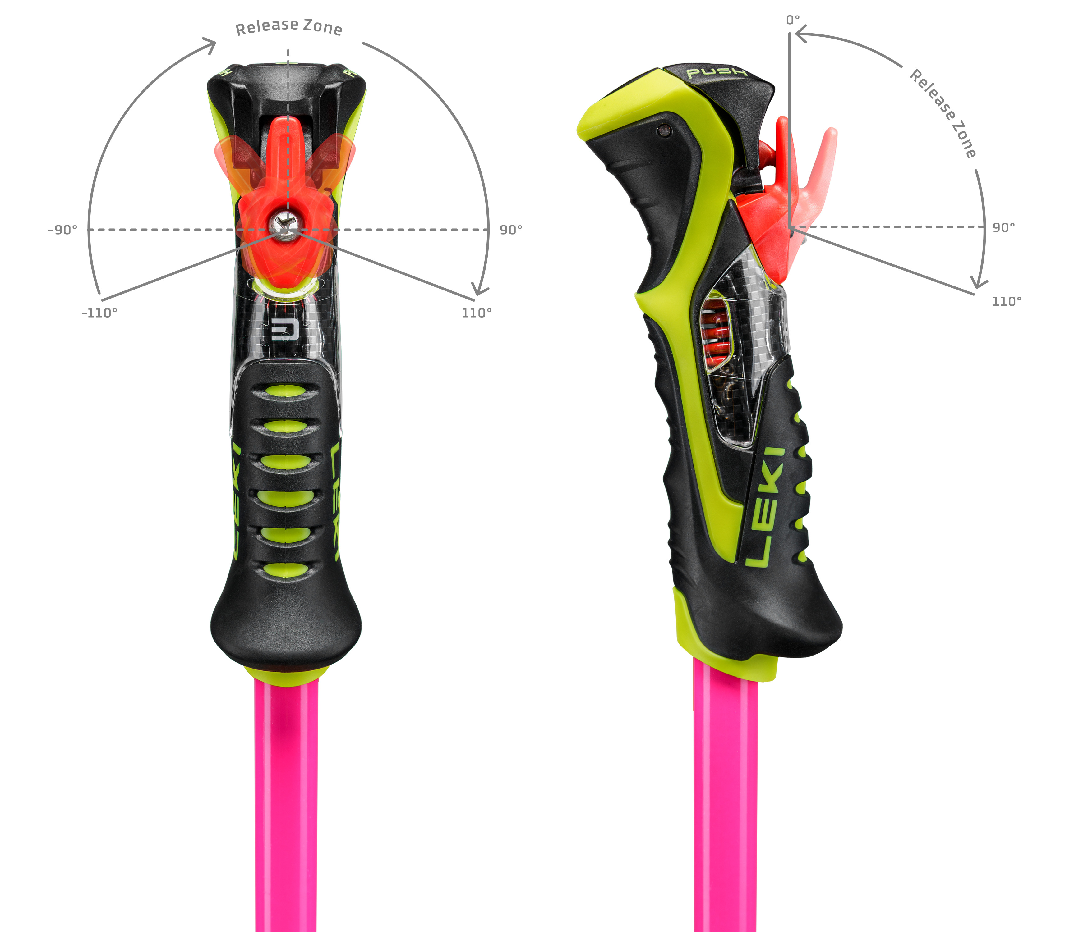 LEKI - VENOM SL TR PINK ORANGE YELLOW