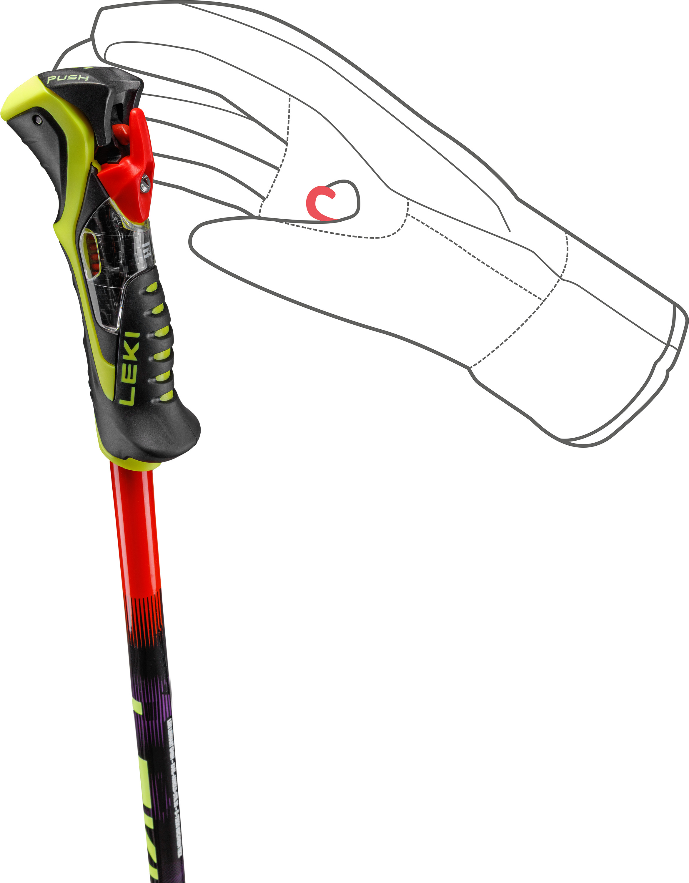 LEKI - WCR PRO LITE SL TR RED VIOLET YELLOW