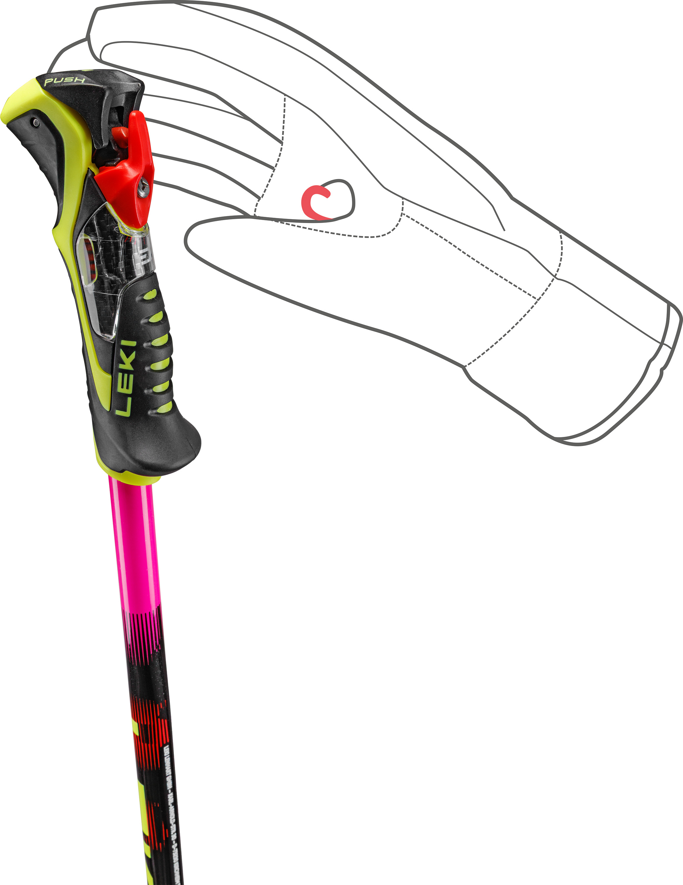 LEKI - WCR PRO LITE SL TR PINK ORANGE YELLOW