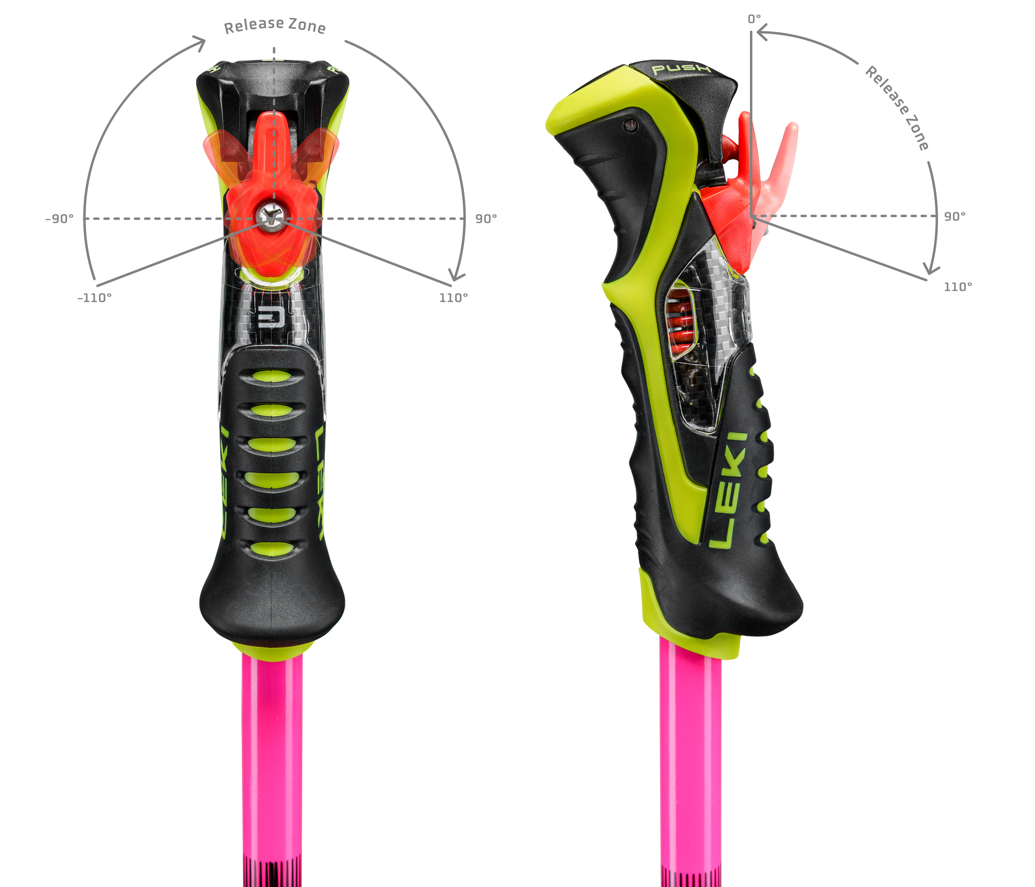 LEKI - WCR PRO LITE SL TR PINK ORANGE YELLOW