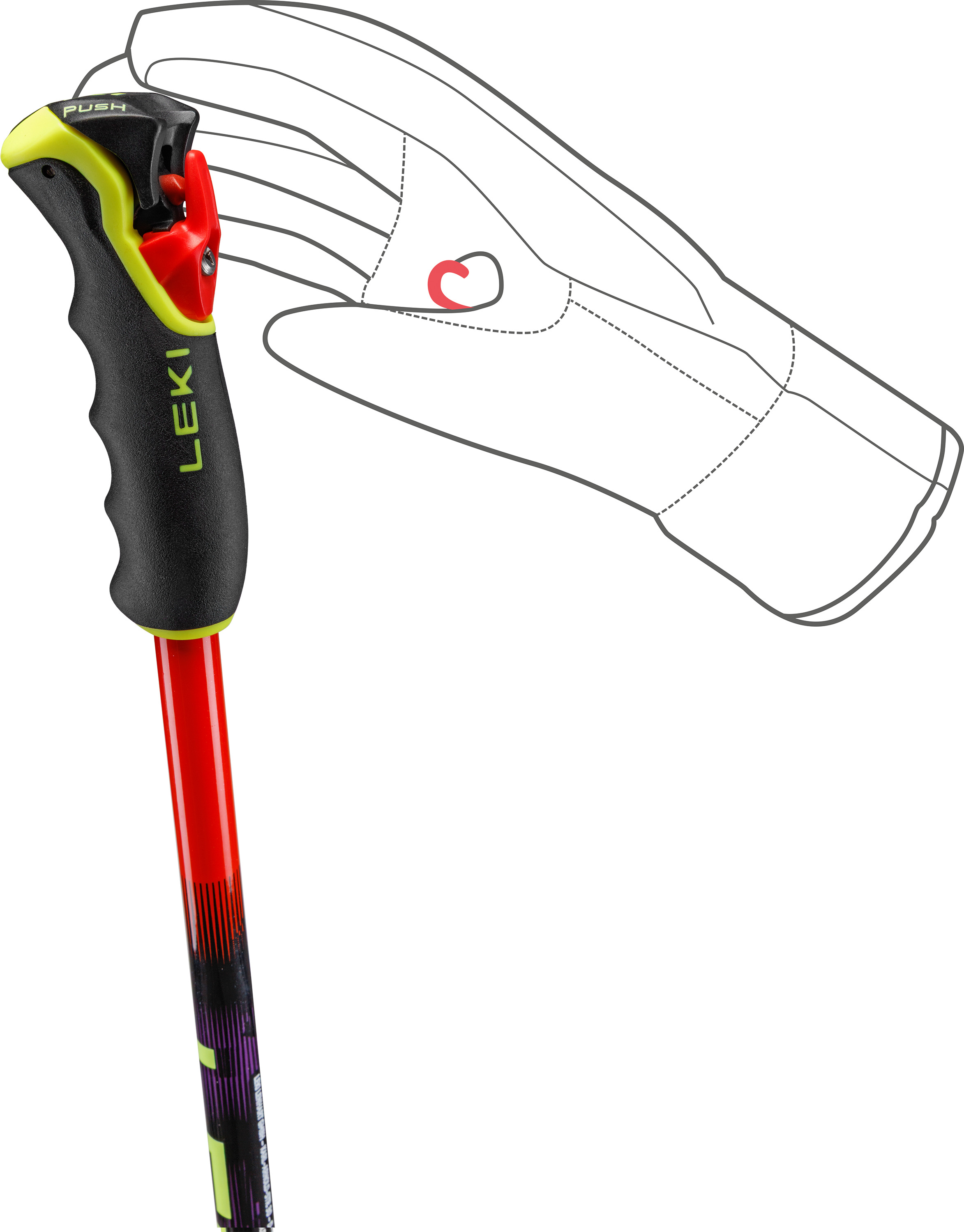 LEKI - WCR PRO LITE GS TR RED VIOLET YELLOW